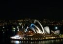 Opernhaus in Sydney bei Nacht